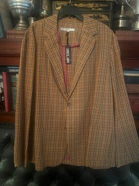 Mr Turk Brown Plaid Blazer